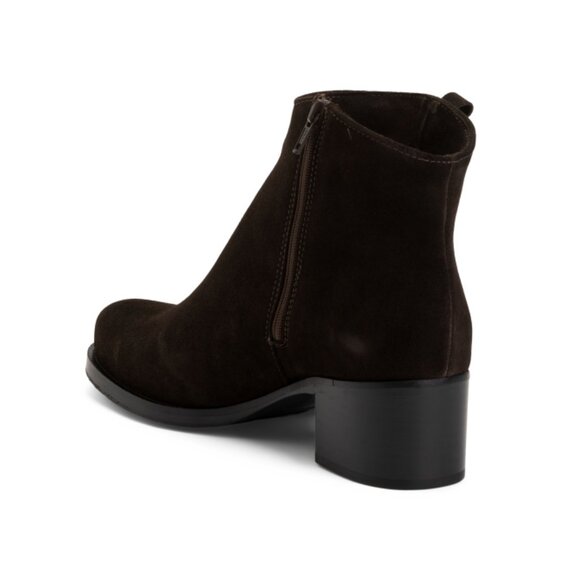 LA CANADIENNE Brown Suede Presley Heeled Booties - Picture 2 of 2